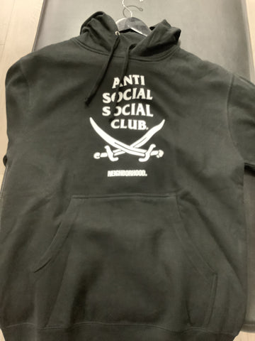 Anti Social  Club Neighborhood Collection Black Hoodie