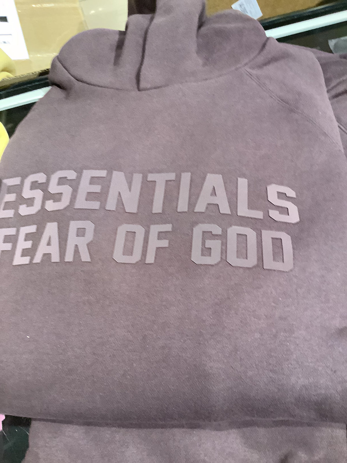 Essential Fear of God Hoodie Plum