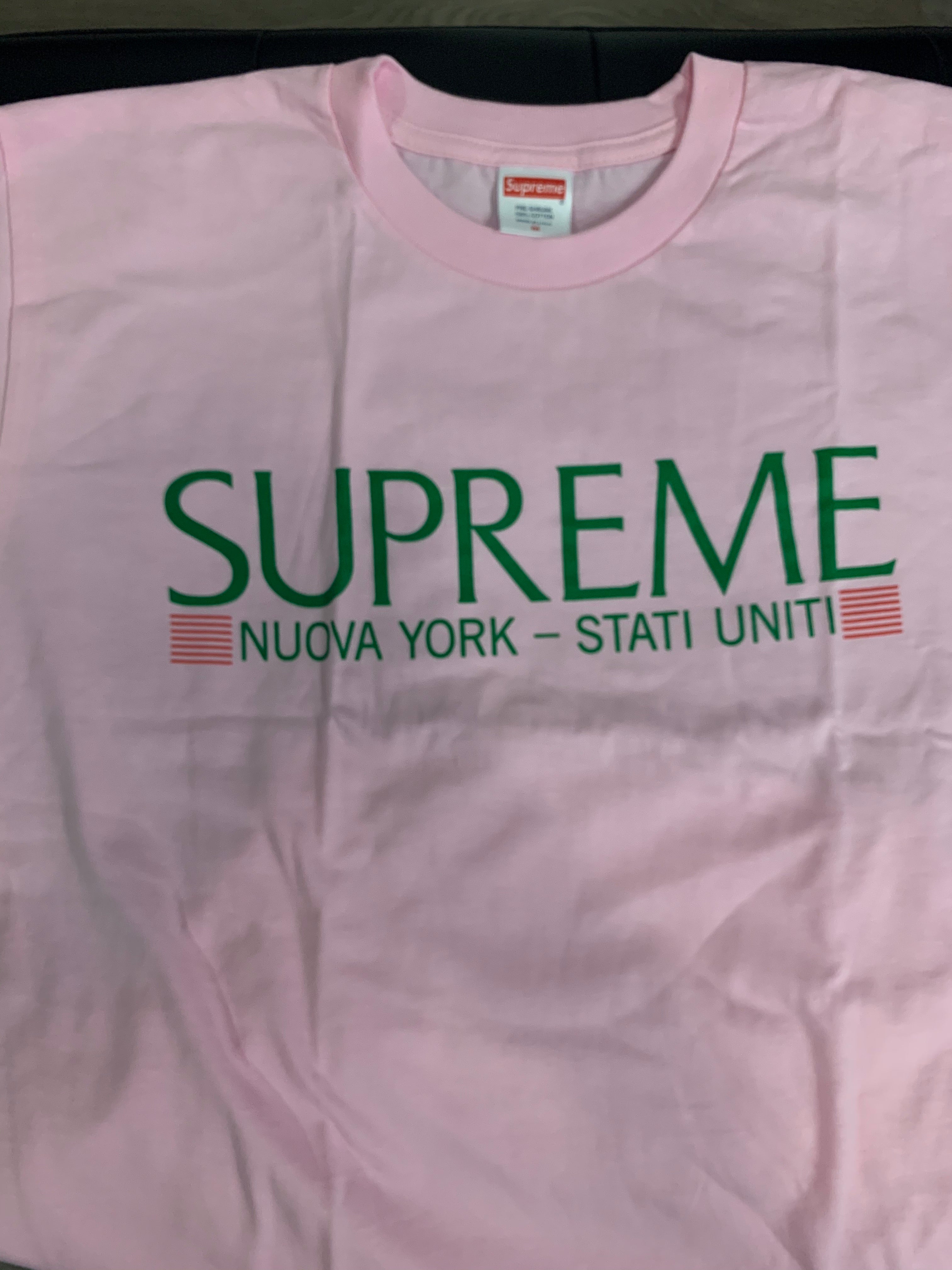 Supreme Nuova York Tee Pink